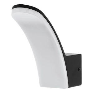 Moderna lampada da parete a LED Eglo Laconella-E per esterni, nera, 18x7 cm.