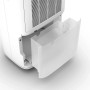 Dettaglio: Deumidificatore bianco con serbatoio dell'acqua estratto.