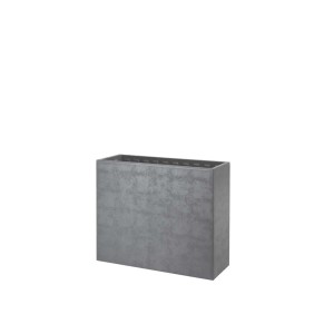 Vaso Swingmood in plastica con ruote 70 cm grigio fumo