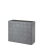 Vaso Swingmood in plastica con ruote 70 cm grigio fumo