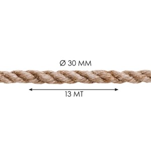 Corda juta naturale Ø 30 mm x 13 m venduta al metro