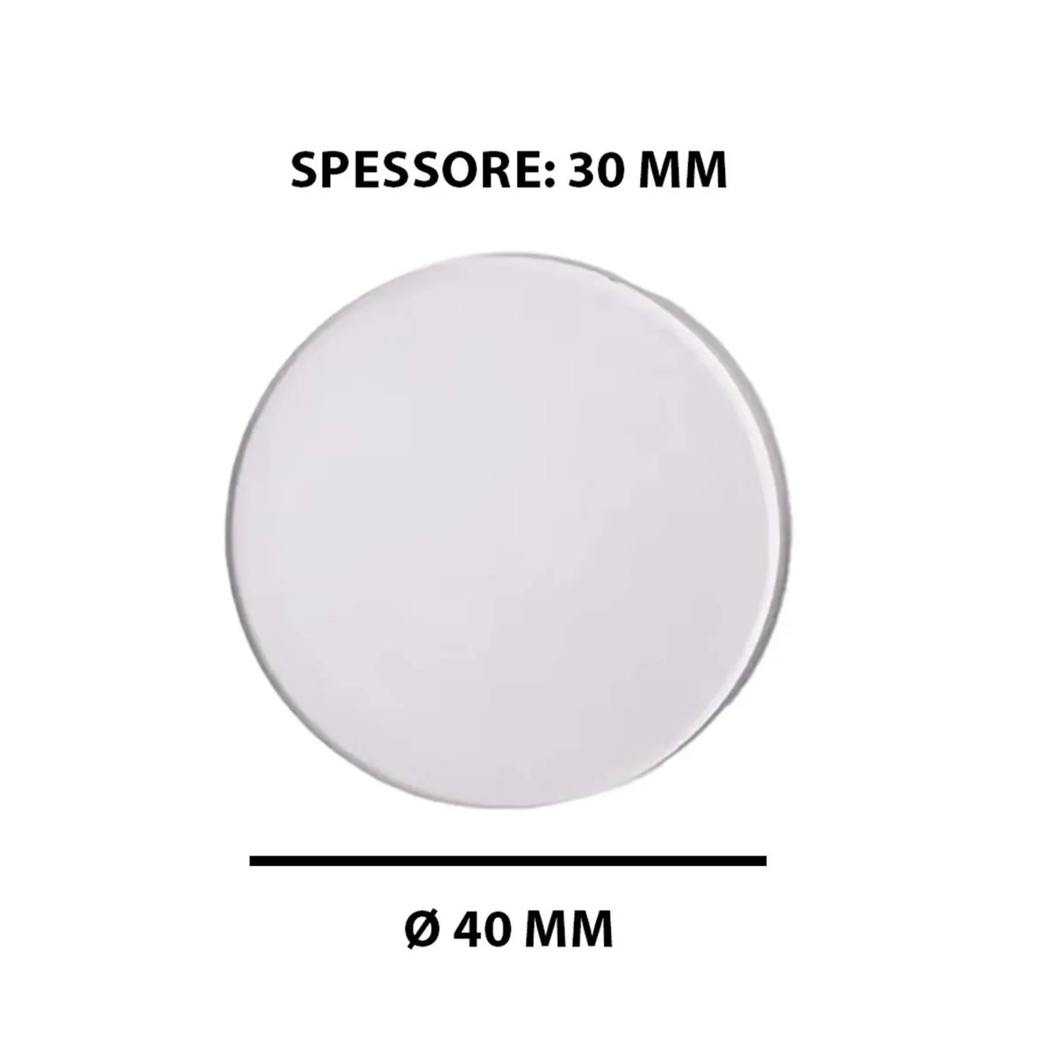 t.b.t. Accessorio per lavatrice, forma rotonda, diametro 40 mm, spessore 30 mm.