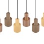 Lampada a sospensione Trio Agudo, multicolore a 6 luci: Lampada a sospensione con paralumi di diversi colori.