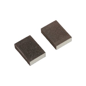 Set spugne abrasive LUX, grana media e grossa, 2 spugne per levigare superfici.