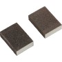 Set spugne abrasive LUX, grana media e grossa, 2 spugne per levigare superfici.