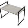 t.b.t. Scaffale da cucina con ripiano in legno chiaro e struttura in metallo nero.