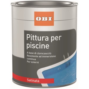OBI Pittura per piscina verde mare, satinata, barattolo da 750ml. Vernice per piscine in cemento per esterni.