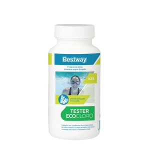 Tester EcoCloro Bestway per l'analisi dell'acqua della piscina.