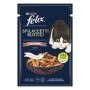 Felix cibo umido per gatti Sfilaccetti Rustici con salmone in salsa, bustina.