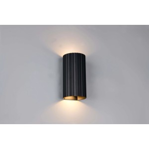 Applique LED Soka 2 luci H18cm nero opaco