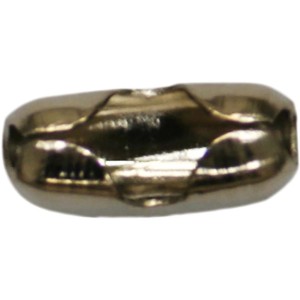 Primo piano di un singolo connettore a sfera dorato.