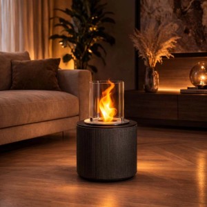 Camino a bioetanolo giardino Divina Fire Modigliani 3,4 kW Ø36xH56 cm grigio