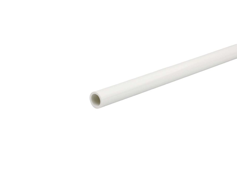 Profilo tubo 1 m x Ø 10 mm in pvc bianco