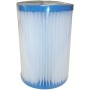 Cartuccia filtro per sistema di filtraggio a sospensione Summer Fun Skimmy 2, lamelle bianche con bordo blu.