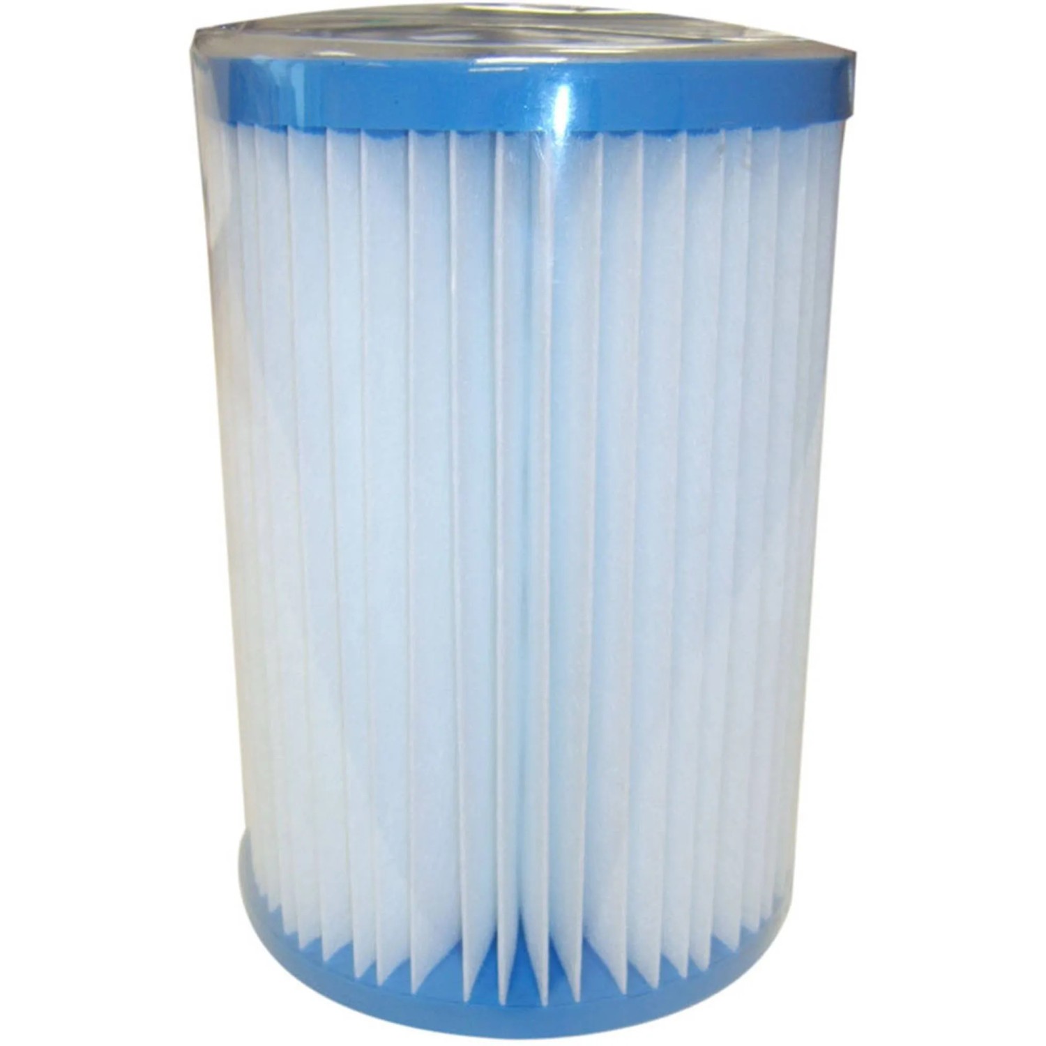 Cartuccia filtro per sistema di filtraggio a sospensione Summer Fun Skimmy 2, lamelle bianche con bordo blu.