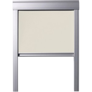 t.b.t. per finestre per tetti, tessuto beige e telaio argento.