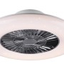Plafoniera LED moderna con funzione ventilatore. Lampada da soffitto bianca con effetto stella.