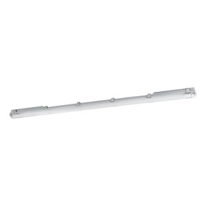 Plafoniera LED grigia Eglo Expert Basic Plus, 1 lampadina, 126 cm, per ambienti umidi.