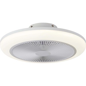 Plafoniera LED bianca con funzione ventilatore.