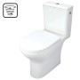 WC a terra Genio compatto senza bordo 38,2x80,5 cm bianco