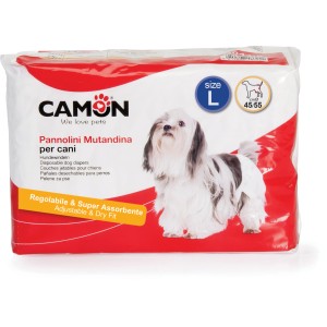 Confezione di pannolini per cani Camon taglia L, adatti per cani 45-55cm.