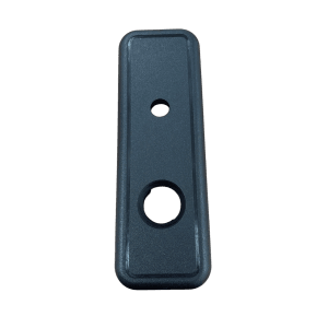 Copertura protettiva nera t.b.t. per serrature di porte e finestre con due fori.