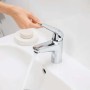 Miscelatore monocomando t.b.t. cromato lucido con acqua corrente.
