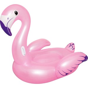 Flamingo gonfiabile Bestway rosa con glitter per divertimento in piscina o al lago.