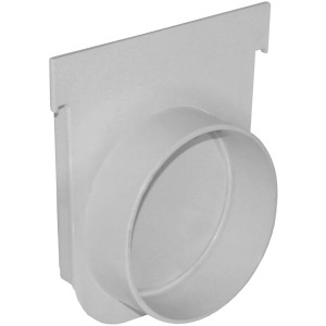 Uscita bianca per un Pozzetti di scarico (pozzetto di drenaggio).