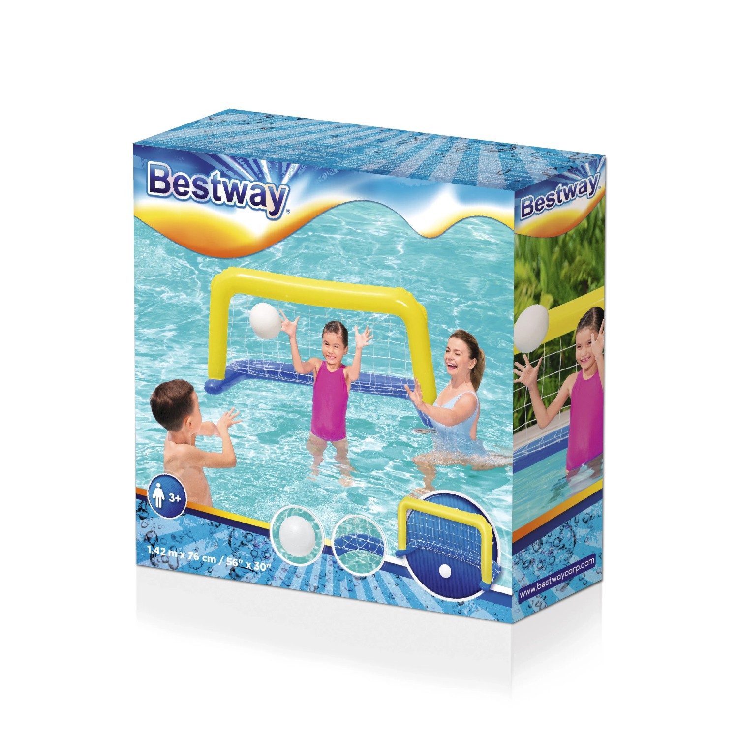 Confezione del set da pallanuoto Bestway per divertimento e giochi in piscina.