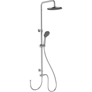 Sistema doccia Wenko Watersaving Chrome con soffione e doccetta.