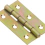 Cerniera stretta zincata gialla, 50x31 mm, per collegamenti mobili.