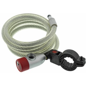 Lucchetto a cavo Burg Wächter 340 per bici, 180 cm con luce e supporto.