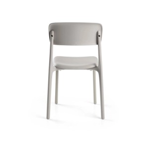 Sedia impilabile Poppy in polipropilene grigia 49,5x49h79,5 cm