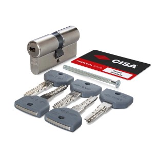 Cilindro CISA con 6 chiavi, vite e tessera. Sicurezza per la tua casa.