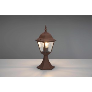 Lampada da esterno rustica a forma di lanterna per giardino e patio.