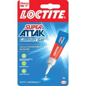 Loctite Super Attak Comfort Gel, colla istantanea per incollaggi precisi.