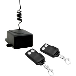 Set domotica t.b.t. con ricevitore e due telecomandi.