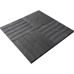Pavimenti autobloccanti t.b.t. grigio scuro in legno per esterni.