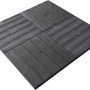 Pavimenti autobloccanti t.b.t. grigio scuro in legno per esterni.