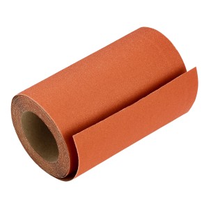 Rotolo di carta vetrata LUX K180, abrasivo per legno, 93mm x 5m.