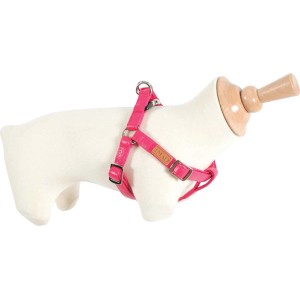 Pettorina rosa t.b.t. per cani di piccola taglia, effetto pelle.