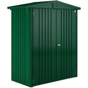Casetta da giardino in metallo Biohort Europa, verde scuro, 1,3 m²: Robusta casetta per giardino e attrezzi.