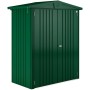 Casetta da giardino in metallo Biohort Europa, verde scuro, 1,3 m²: Robusta casetta per giardino e attrezzi.