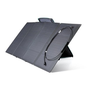 Pannello solare EcoFlow 160W, pieghevole con supporto, per impianti solari e campeggio.