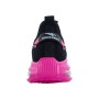 Scarpa da lavoro t.b.t. nera con suola rosa e logo TECHNO SAFE.