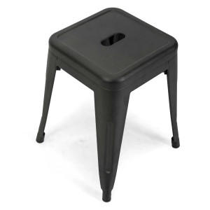 Sgabello in ferro New Bristol nero 38x38x45 cm