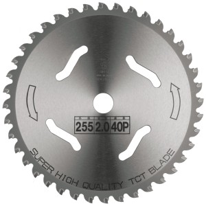 Lama per decespugliatore, diametro 255 mm, 40 denti.