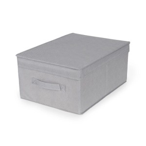 Scatola pieghevole con maniglie Compactor Boston grigio 43x30x19 cm