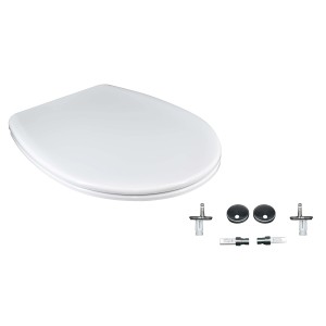 Sedile WC t.b.t. bianco con accessori di montaggio per OBI.